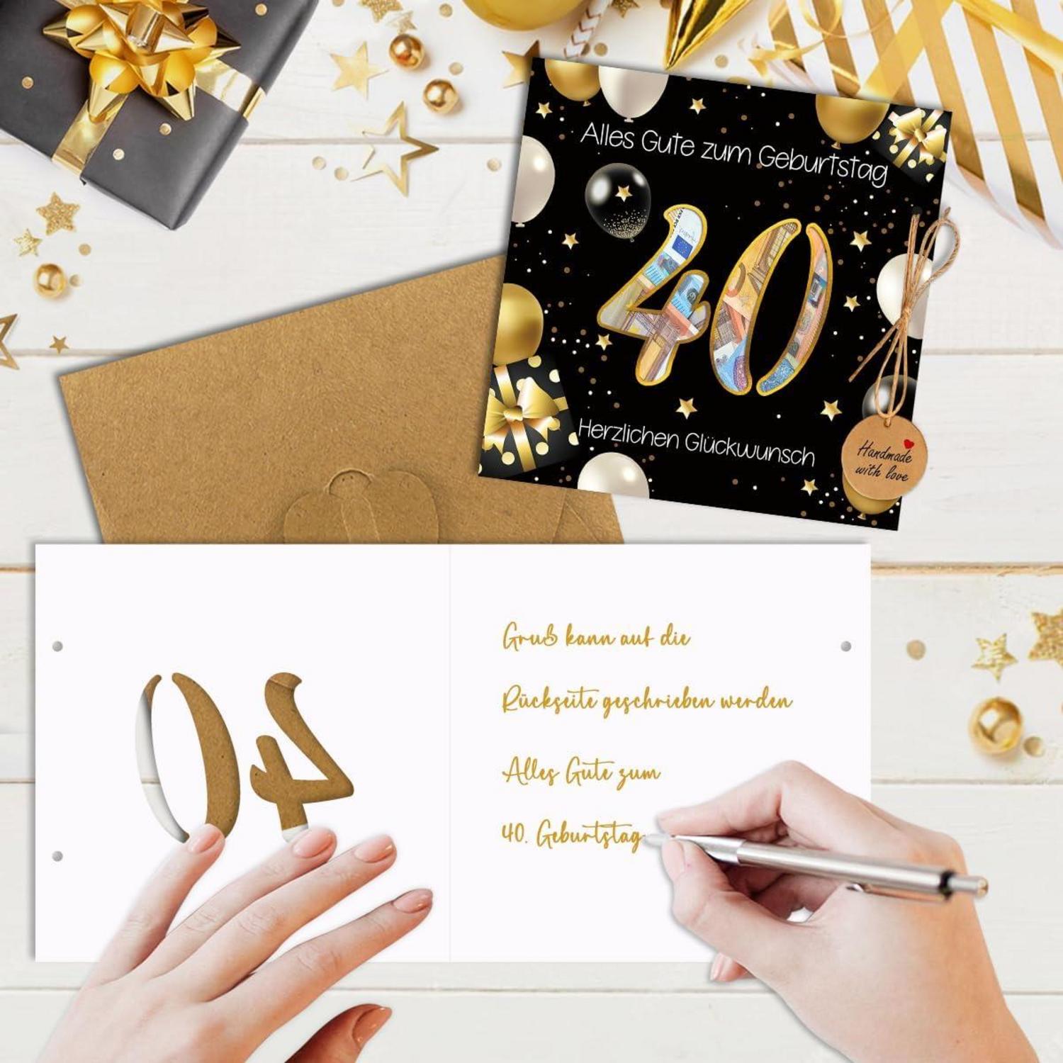 Geburtstagskarte 40 Geldgeschenke Geburtstag Mann Frau