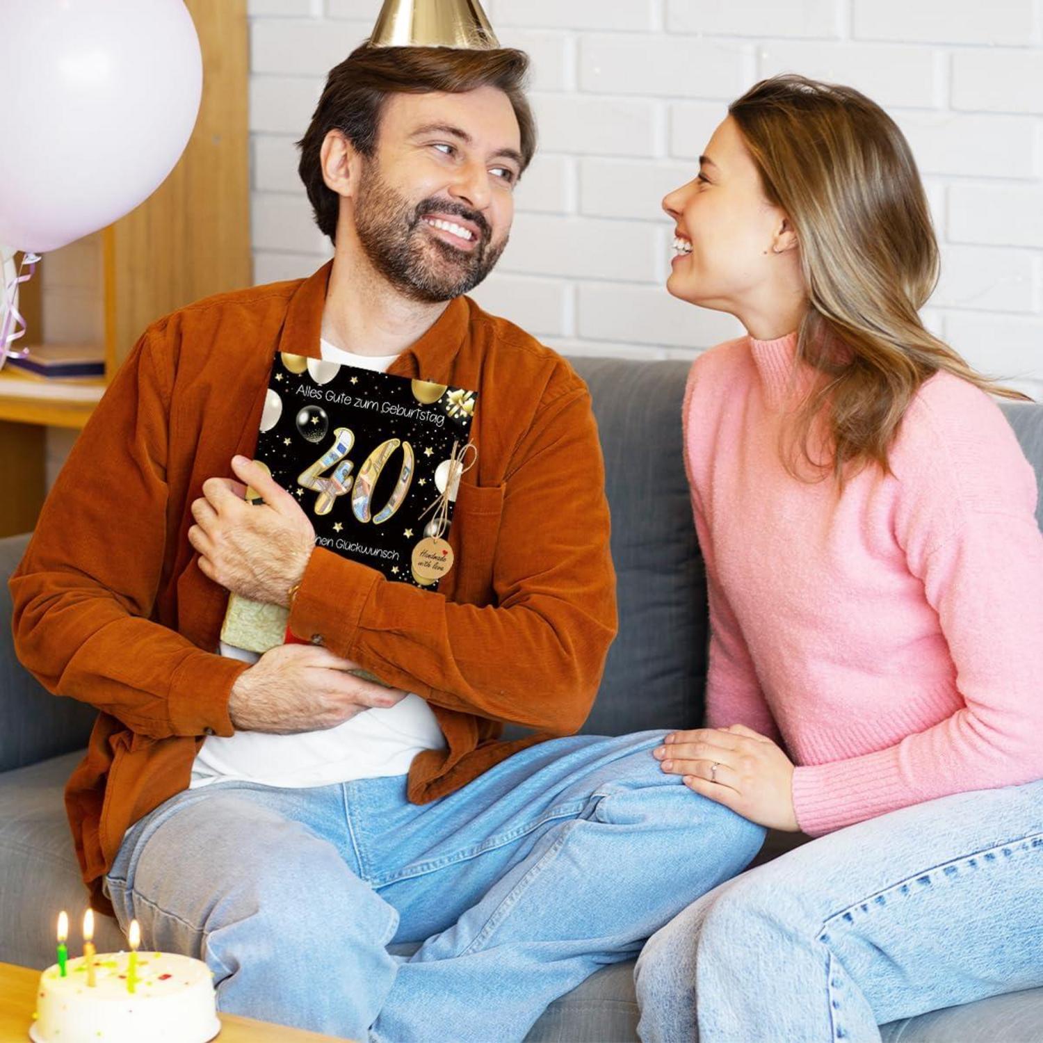 Geburtstagskarte 40 Geldgeschenke Mann Frau Party Jubiläum