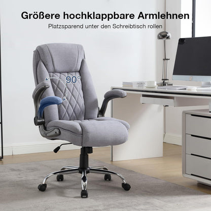 Bürostuhl Leinen 180KG belastbarkeit hohe Rückenlehne extra breiter