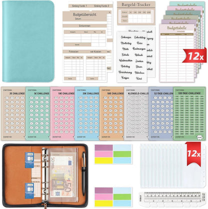 Upgrade Budget Planner A6 mit Reißverschluss und 8 Sparchallenges