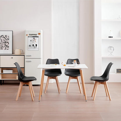 6 Esszimmerstühle Nordic Design, Bugholzbeine Schwarz