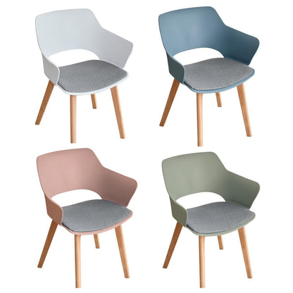 Moderne Esszimmerstühle 4er-Set, Nordischer Stil Weiß Rosa Grün Blau
