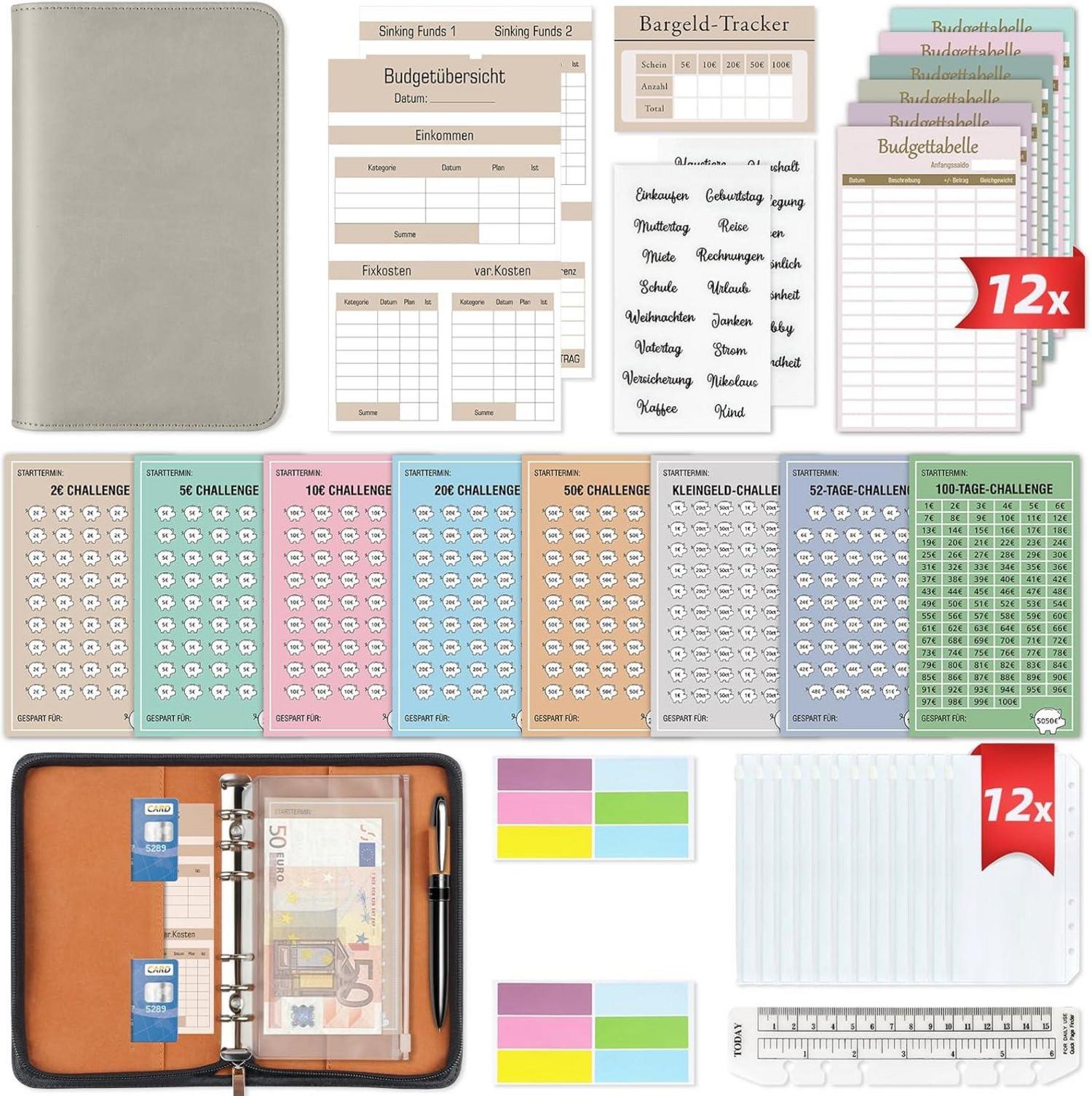Upgrade Budget Planner mit Reißverschluss und Sparchallenges