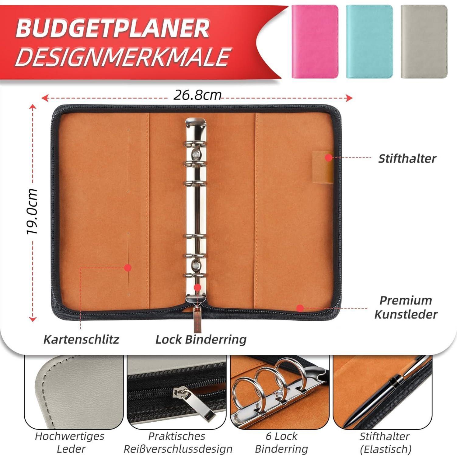 Upgrade Budget Planner A6 mit Reißverschluss - Deutsch Startset & 8