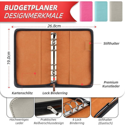 Upgrade Budget Planner A6 mit Reißverschluss - Deutsch Startset & 8
