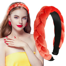 Samt Haarreif Geflochten Vintage Orange Trachten Haarband