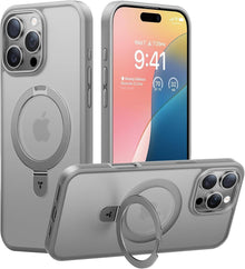 TORRAS Ostand iPhone 16 Pro Hülle MagSafe Militärischer Schutz Grau