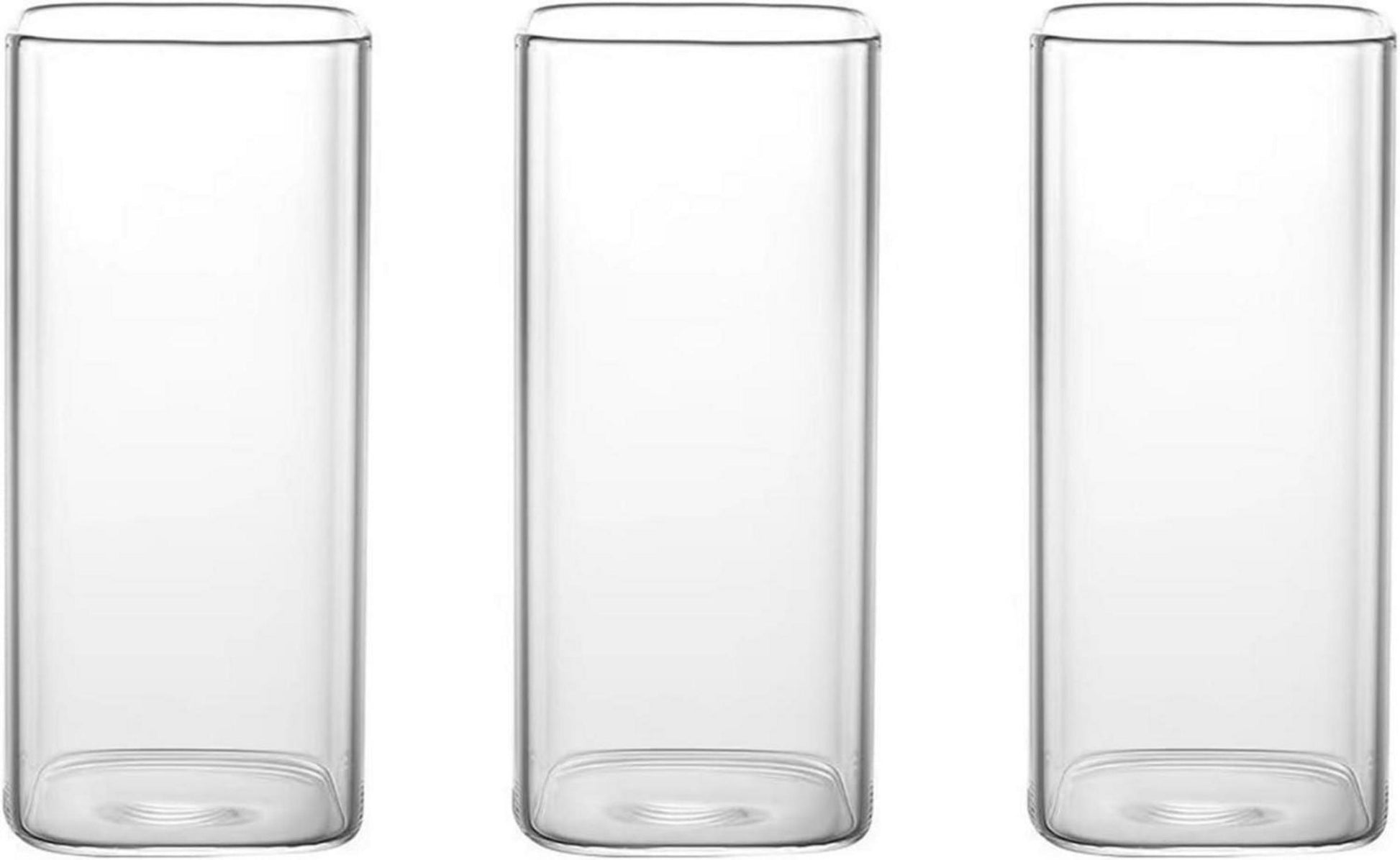 Modernes Quadratisch Gläser Set für Cocktails und Longdrinks 400ml