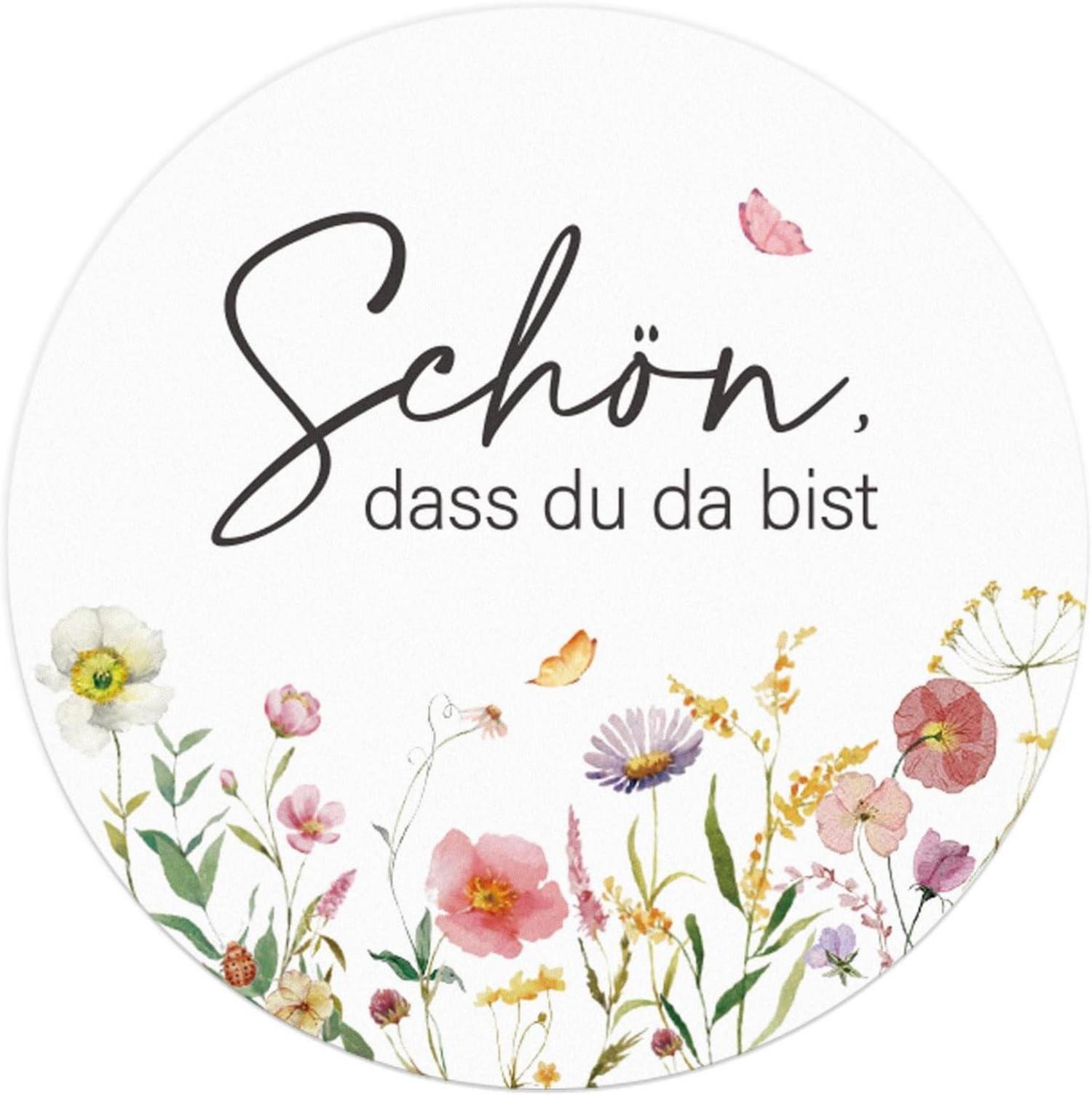 120 Stück Hochzeit Gastgeschenke Aufkleber Blumenmotiv 4cm