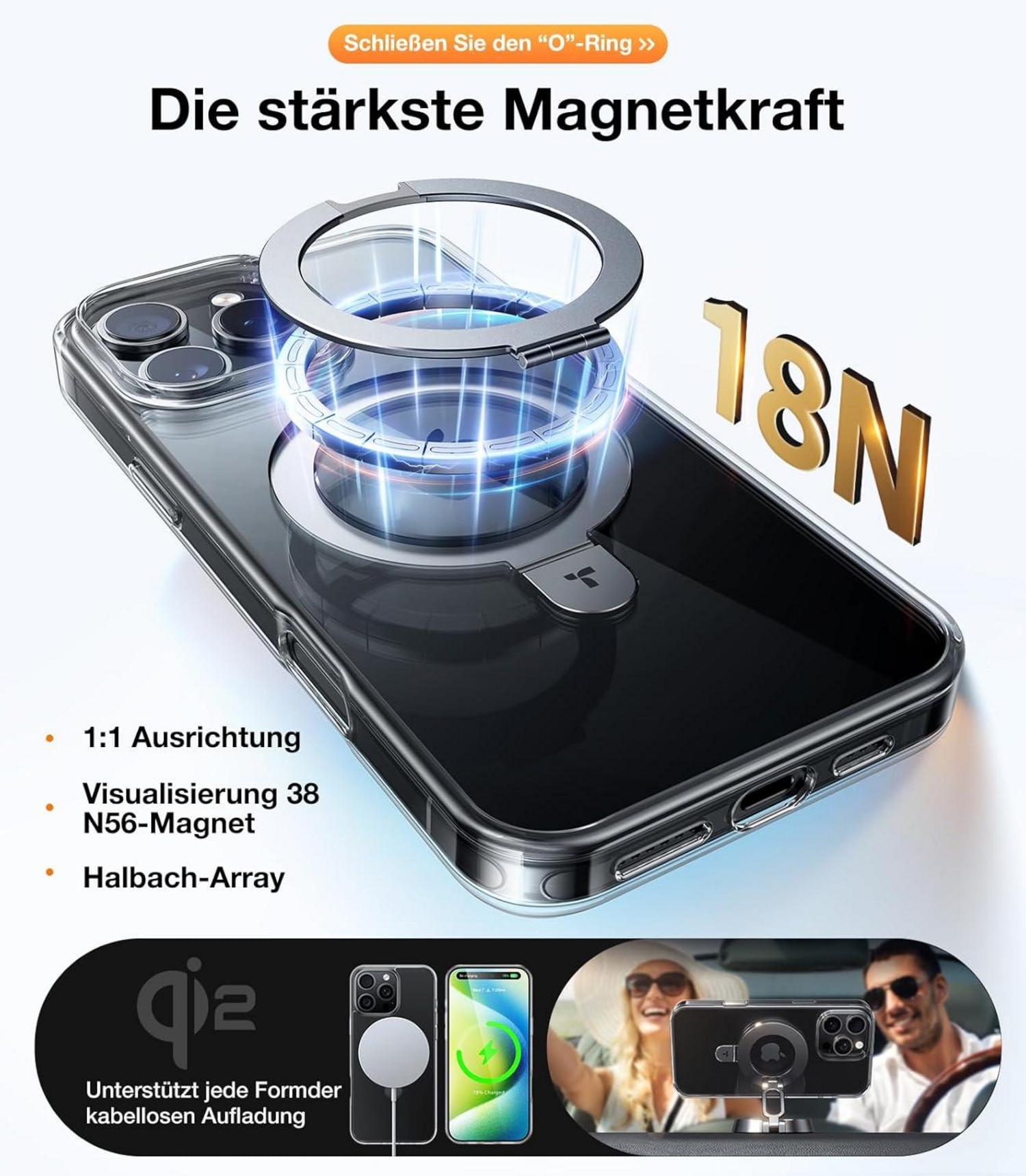 TORRAS Ostand iPhone 16 Pro Hülle MagSafe Militärschutz