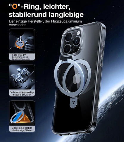 TORRAS Ostand iPhone 16 Pro Hülle MagSafe Transparent Militärschutz