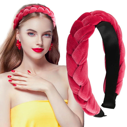 Samt Haarreif Dirndl Geflochten Stirnband Vintage Haarband Rot