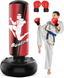 Aufblasbarer Boxsack Kinder 165cm MMA Karate Taekwondo Energieabbau