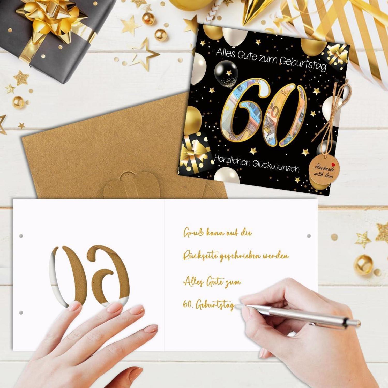 Geldgeschenke 60. Geburtstag Karte zum 60 Geburtstag Mann Frau