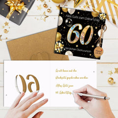 Geldgeschenke 60. Geburtstag Karte zum 60 Geburtstag Mann Frau