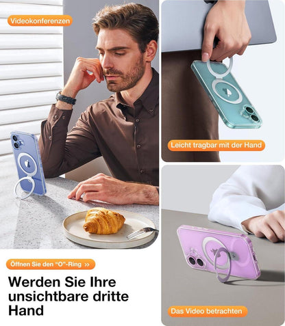 TORRAS iPhone 16 Hülle mit Ostand Ständer Magnetisch Militärischer Schutz