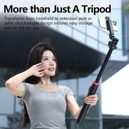 Handy-Kamerastativ 2-in-1 mit Selfie-Stick 185cm Stativ 360° Kugelkopf
