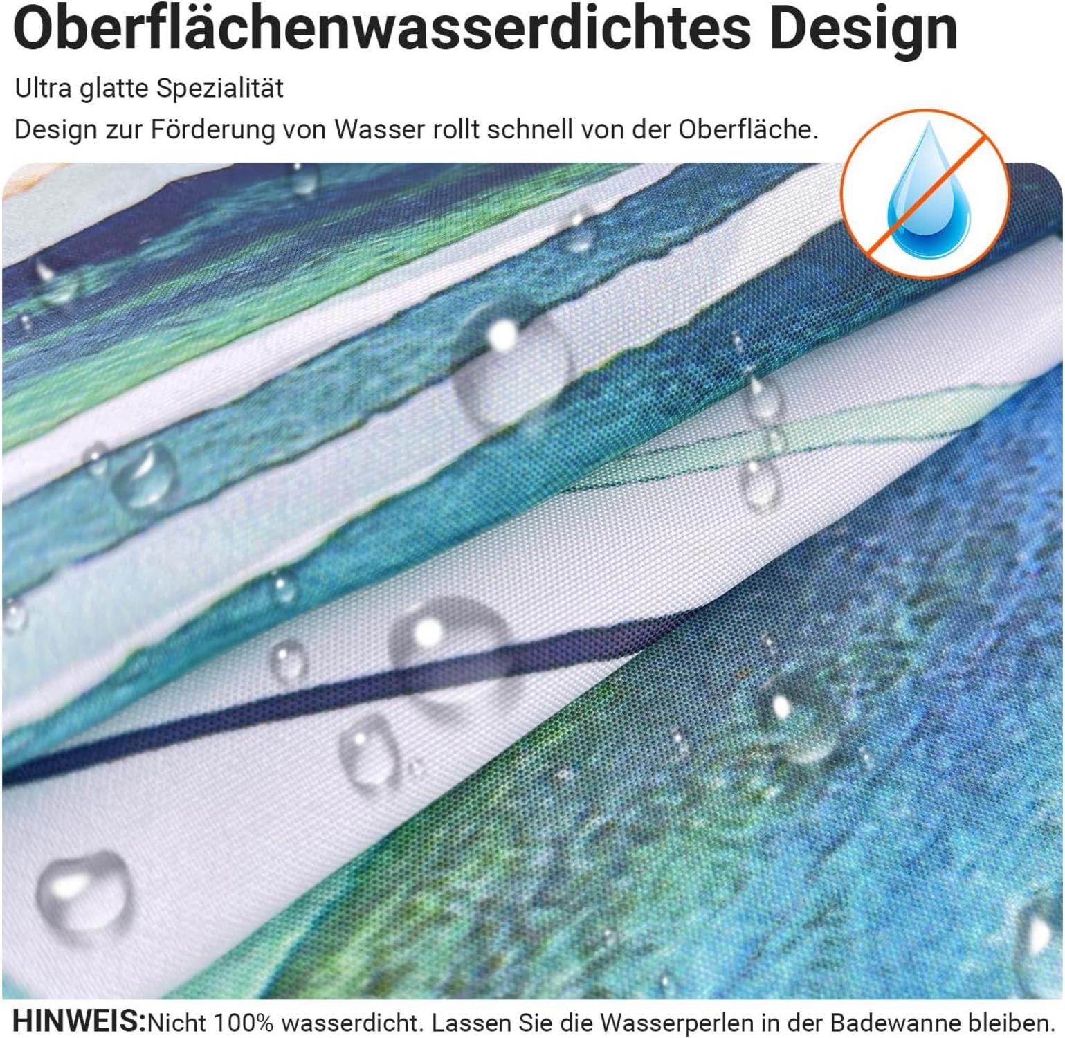 Duschvorhang Grün Blätter