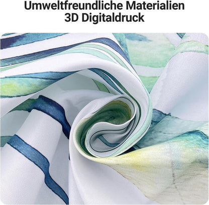 Duschvorhang Grün Blätter 150x200 cm Antischimmel Wasserdicht