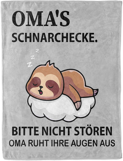 Weiche Oma Geschenk Decke 100% Flanell 150x130cm Weihnachten Muttertag Geburtstag