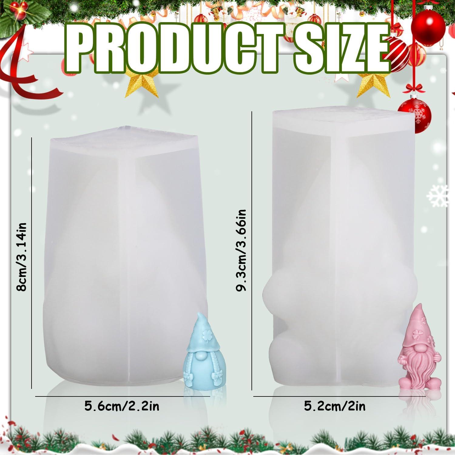 Dncvb 2 Weihnachten Silikonformen Kerze Weihnachtsmann