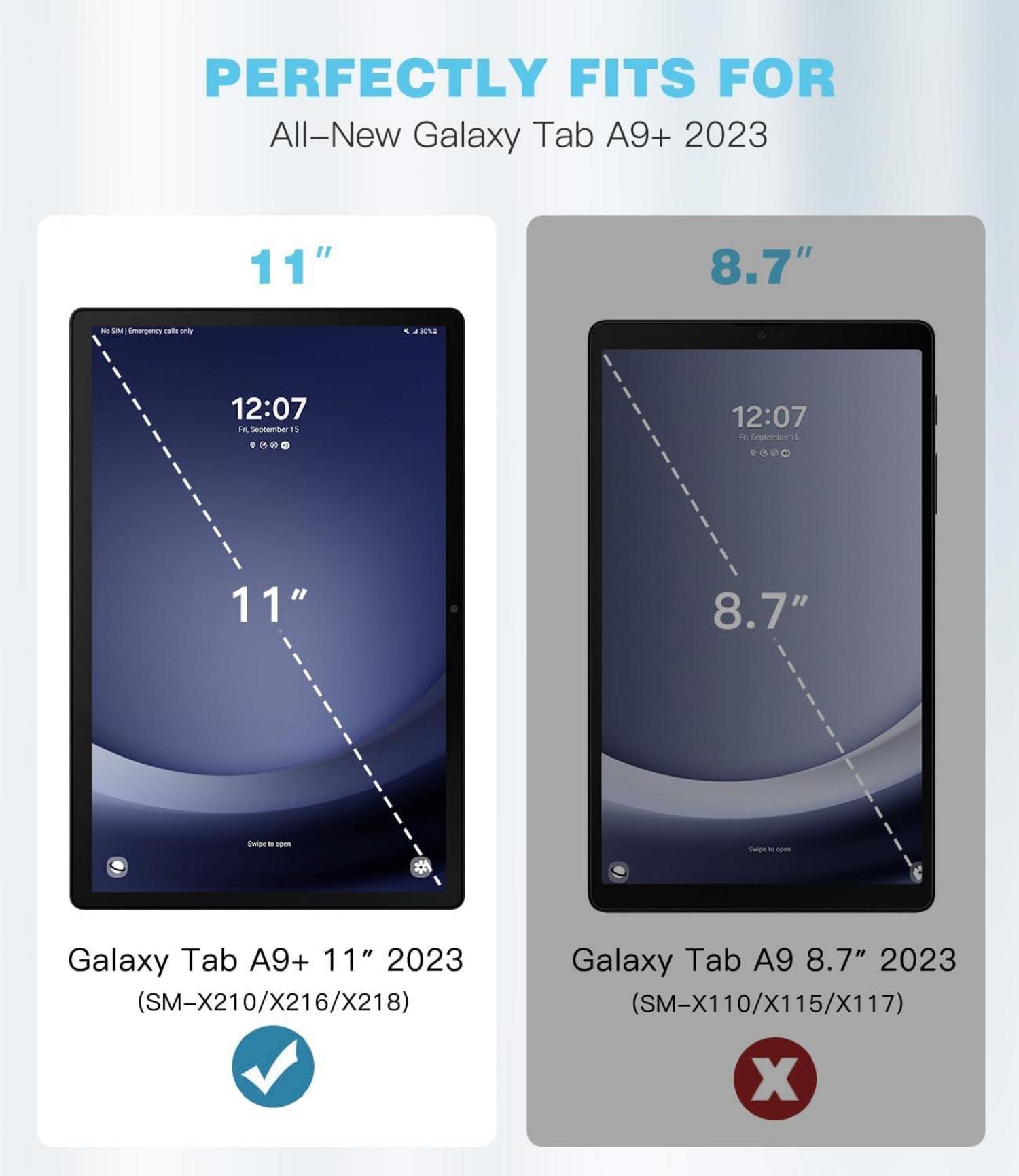 TiMOVO Samsung Galaxy Tab A9+ 11 Zoll 2023 Hülle - Drehbarer