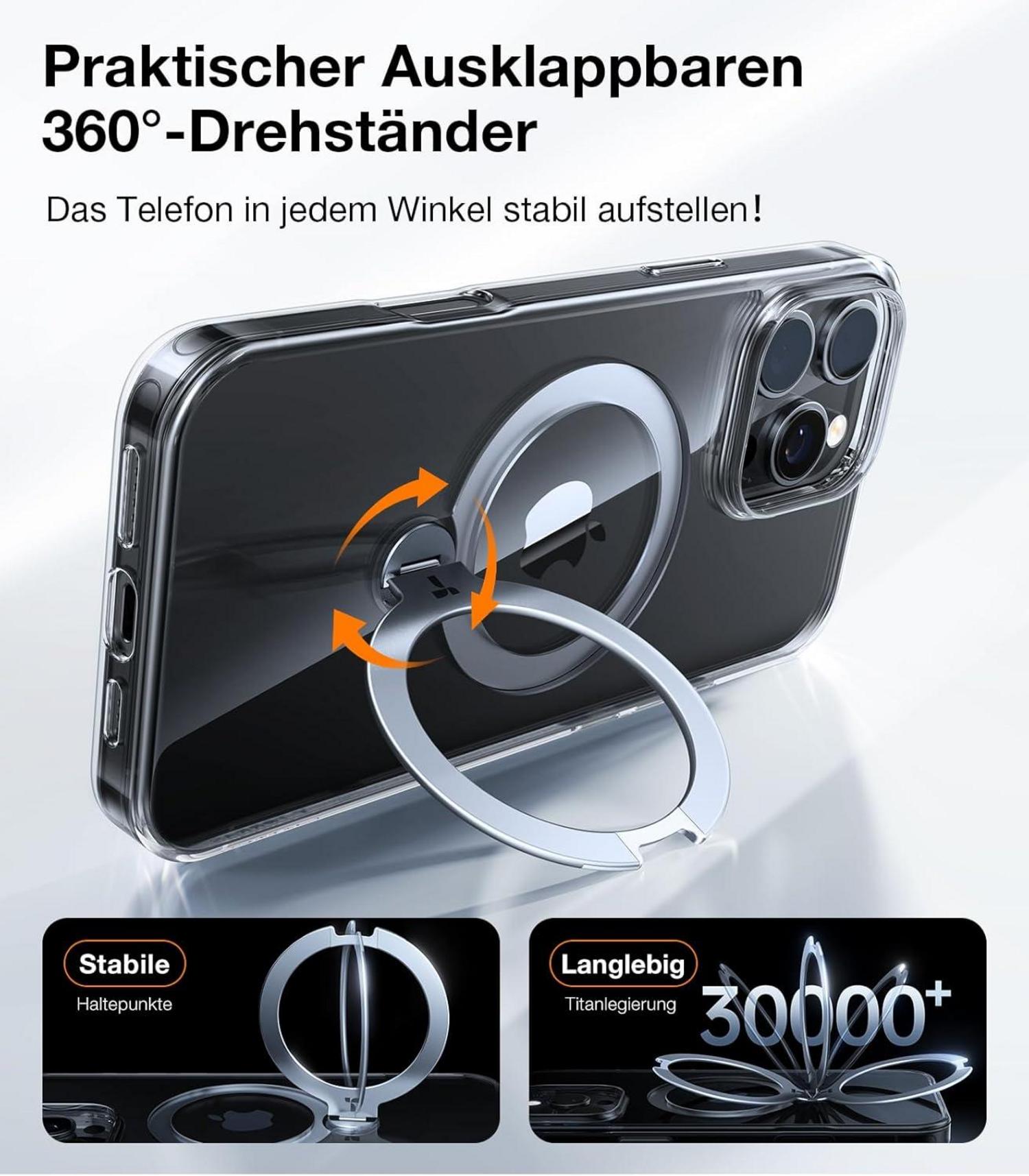 TORRAS 360° Ostand Spin für iPhone 16 Pro Hülle