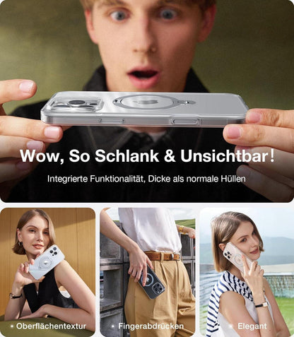 iPhone 16 Pro Hülle 360° Ostand Spin Magsafe Militärschutz