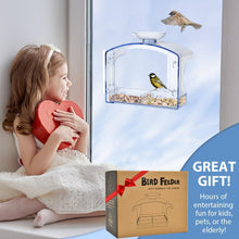 Transparentes Vogelfutterhaus mit Saugnäpfen - Fenster Bird