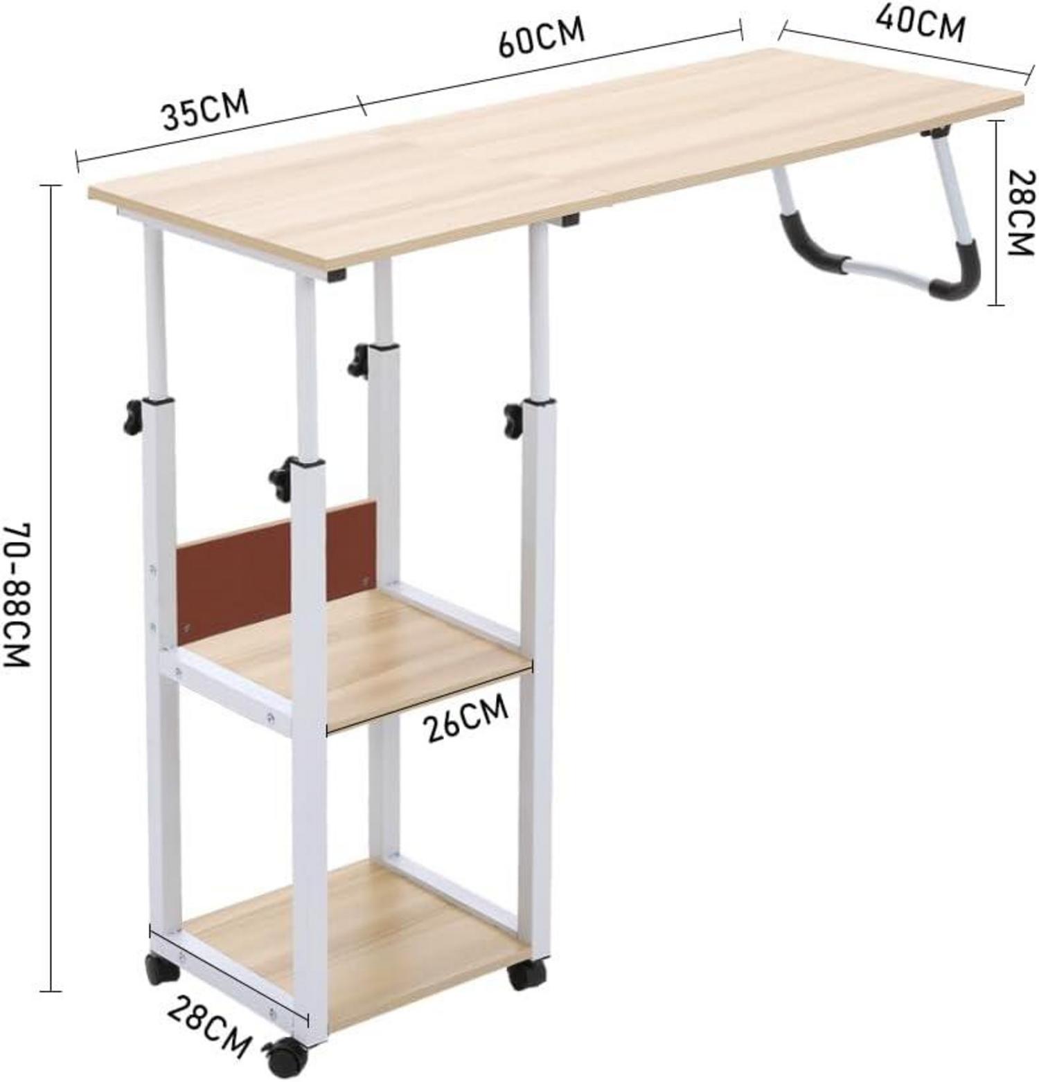 Verstellbarer Overbed Table mit abschließbaren Rädern & Liftable Top