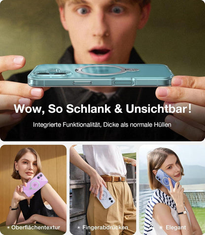 360° Ostand Spin iPhone 16 Plus Hülle Magsafe Militärschutz