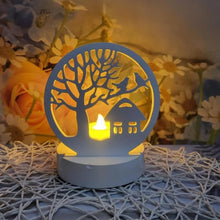 3D Silikonform Haus Lebensbaum Kerzenhalter Gießform Seife DIY