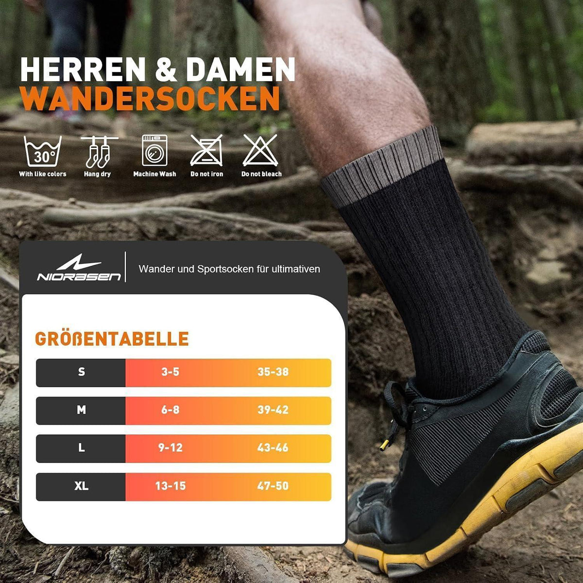 Merino Wandersocken 3er-Pack – Warm & Atmungsaktiv für Herren & Damen