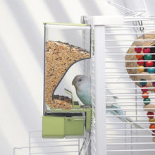 Automatischer Vogelfutterspender mit Sitzstange für Vögel