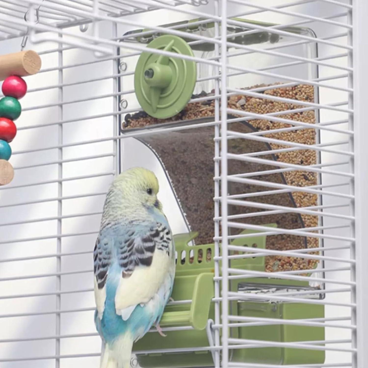 Automatischer Vogelfutterspender mit Sitzstange für verschiedene Vögel