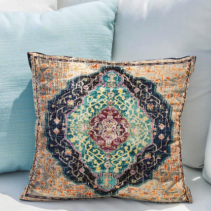 Boho Kissenbezüge 2er Set – Burlywood, Vintage Design 50x50 cm