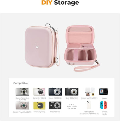 Rosa Digitalkamera Tasche Eva-Hartschale Kameratasche Nikon Canon Sony