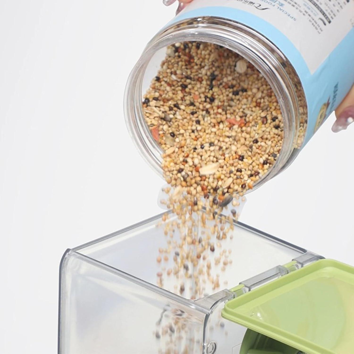 Automatischer Vogelfutterspender für Wellensittiche 550 ml Blau