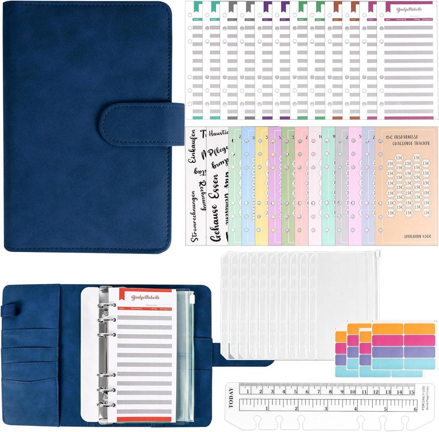 Budget Planner Geld Sparbuch A6 Hochwertiges Leder Wasserdicht