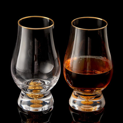 DUJUST Kristall Whisky Gläser 2er Set 235ml mit 24K