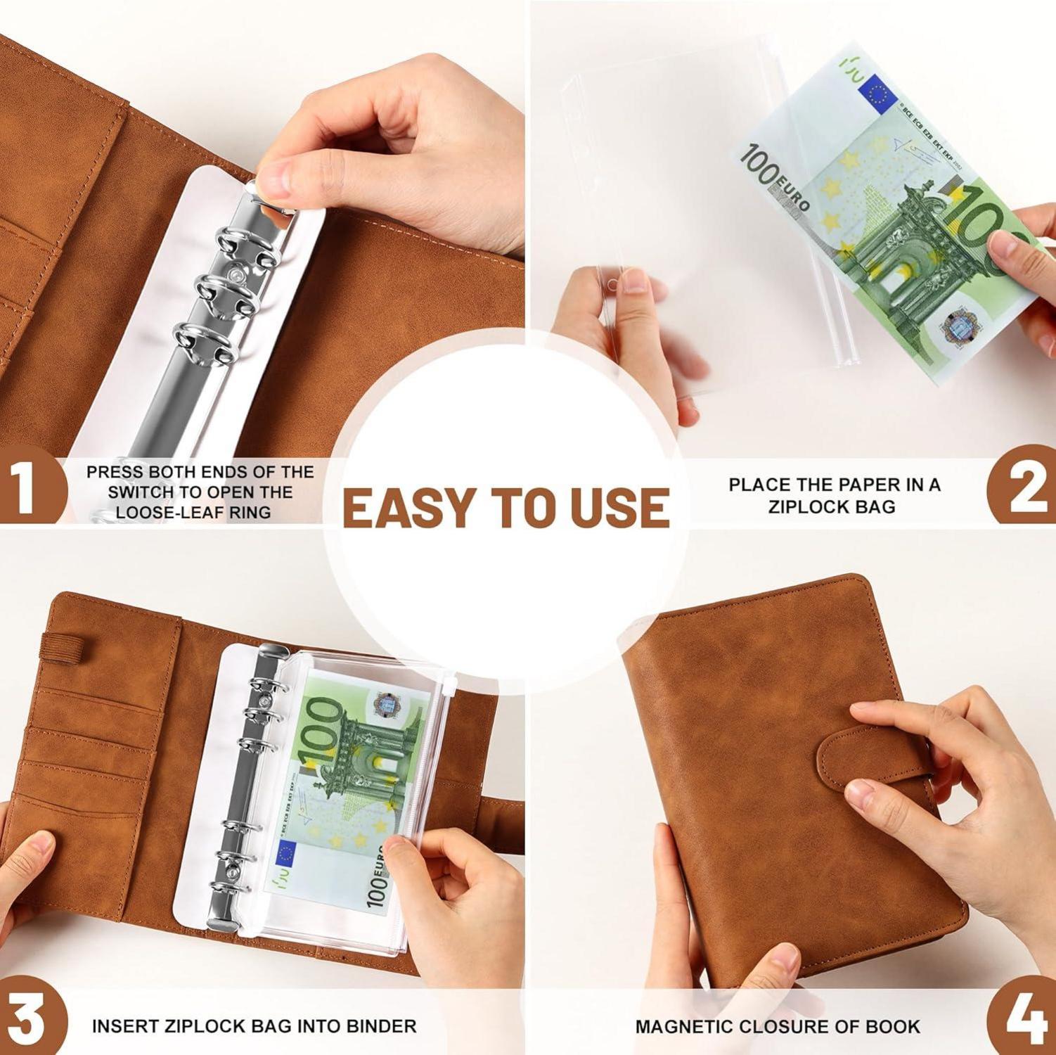 ELAKIRI A6 Budget Planner Deutsch, Sparbuch Geld mit