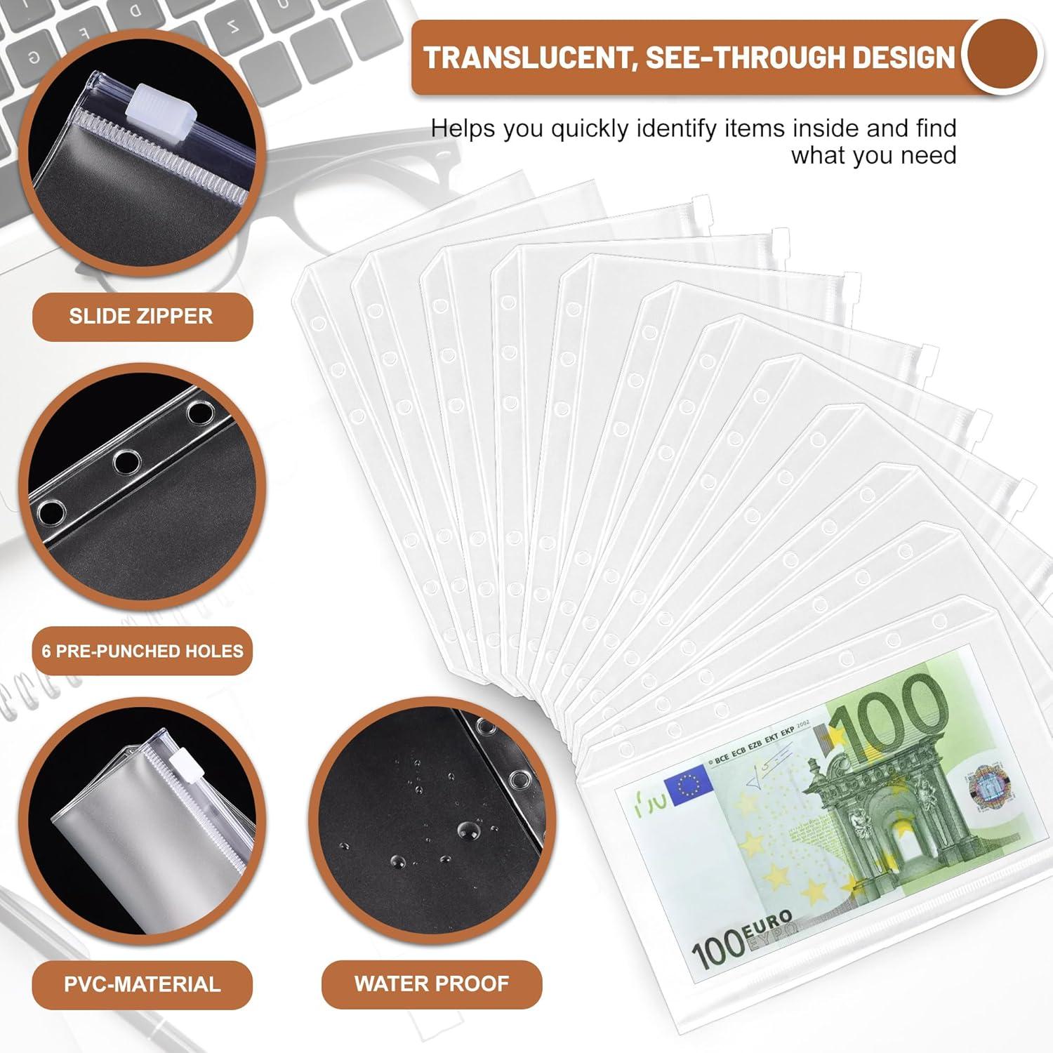 ELAKIRI A6 Budget Planner - Sparbuch für Geld mit Bargeldumschlägen und Budgetblättern
