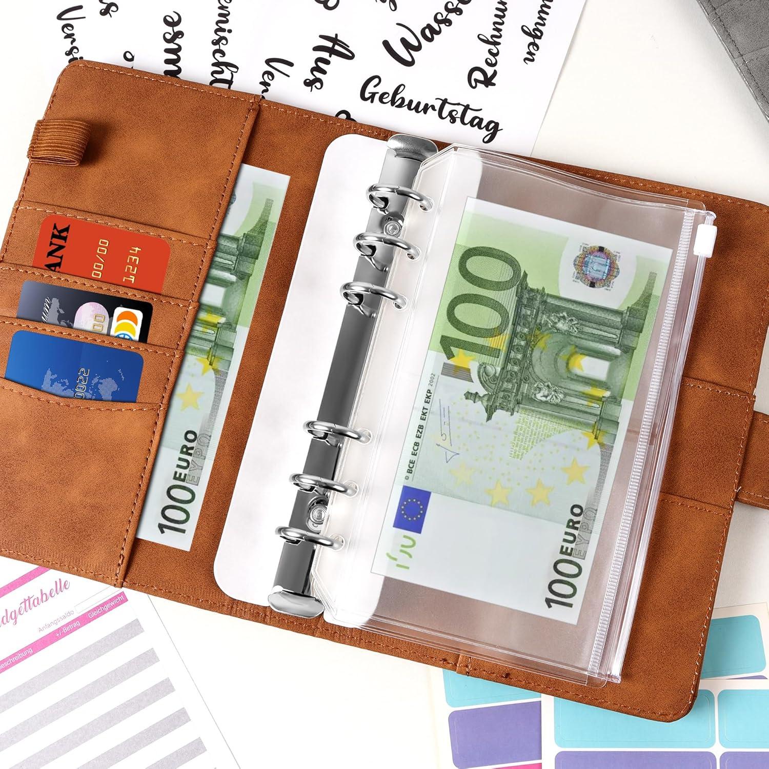 Budget Planner A6 Sparbuch Geld mit Bargeldumschlägen und Budgetblättern