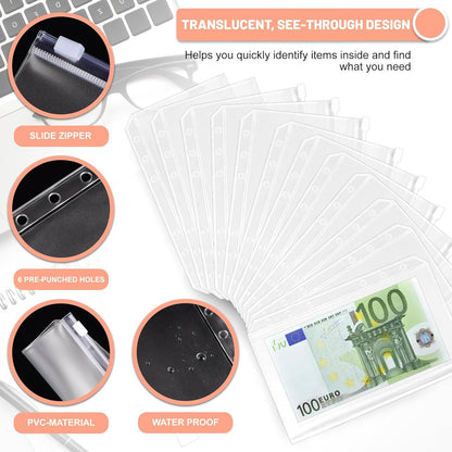 ELAKIRI A6 Budget Planner Deutsch, Hochwertiges Leder, Wasserdicht, Geldsparbuch