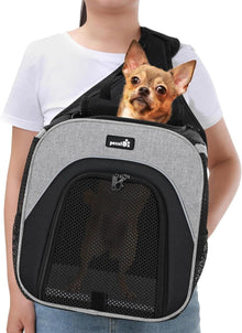 Katzenrucksack mit Mesh-Fenster bis 5kg, faltbare Hundetasche