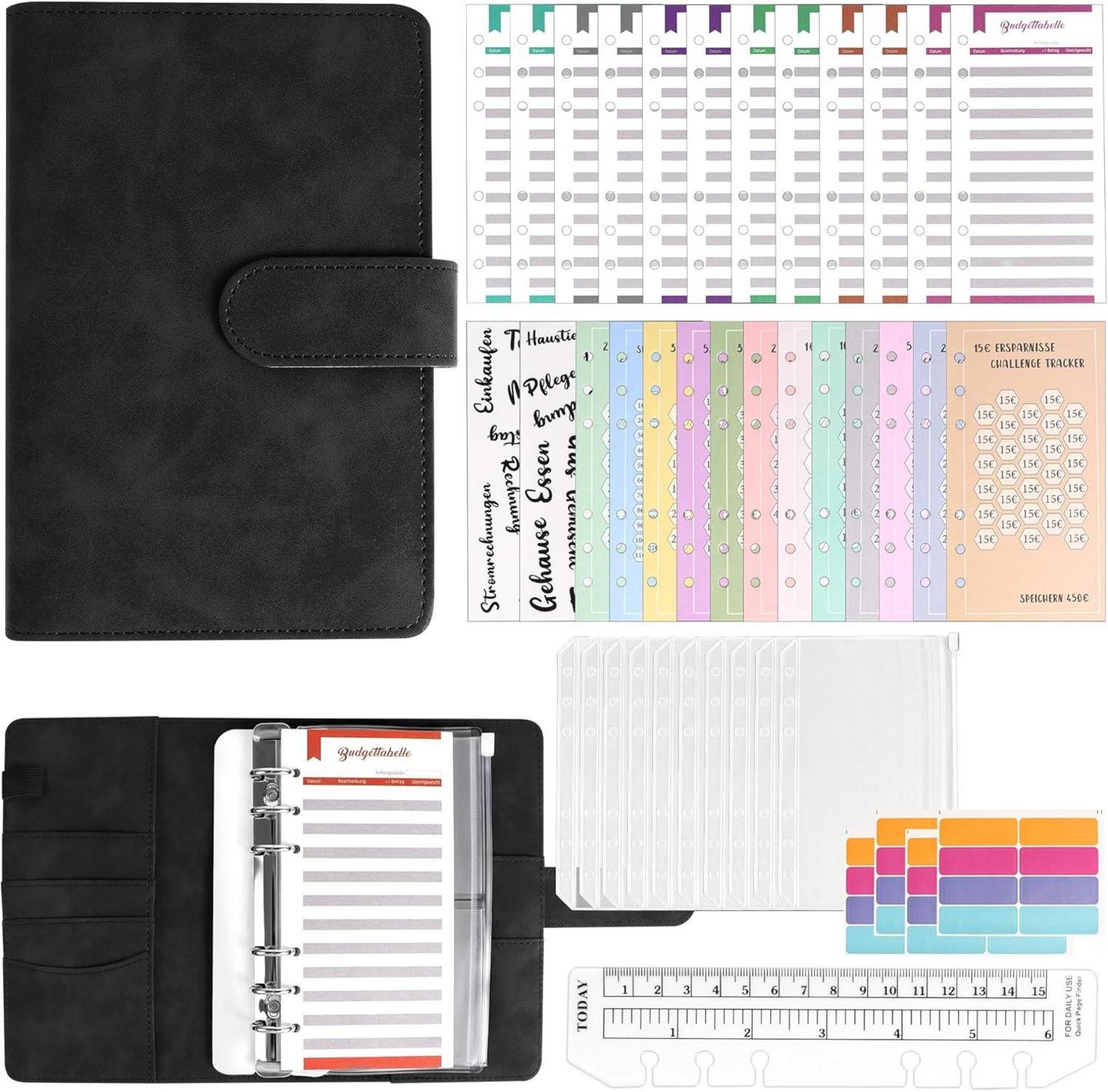 Budget Planner A6 Sparbuch Geld Budgetplaner Hochwertiges Leder