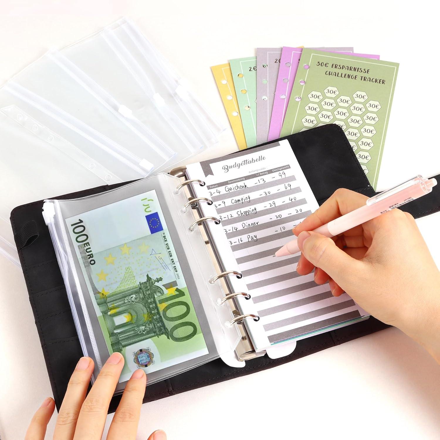 Budget Planner A6 Sparbuch Geld Budgetplaner Hochwertiges Leder