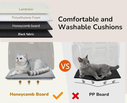 Pecute Faltbare Transporttasche für Katzen und kleine Hunde, atmungsaktiv, mit Mesh-Fenster