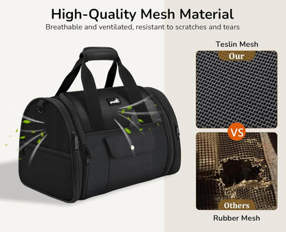 Pecute Faltbare Transporttasche Katze Hunde inkl. Mesh-Fenster