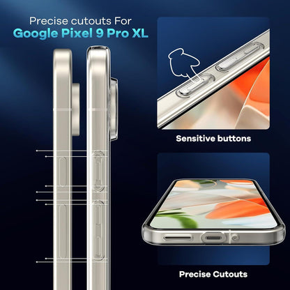 Handyhülle Google Pixel 9 Pro XL Panzer Schutz Glas Transparent